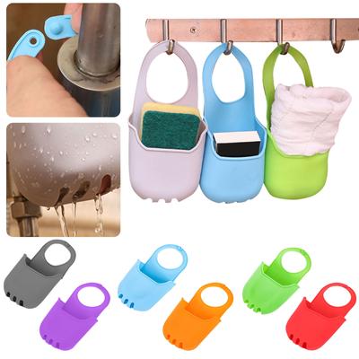 Kitchen Sink Hanging Bag, Faucet Sink Draining Basket, Sponge Cloth Storage Bag, Bathroom Silicone Drainage Bag For Kitchen And Bathroom