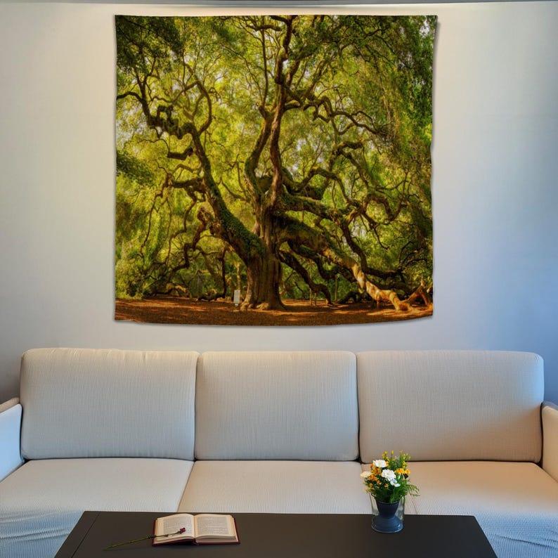 Trees tapestry 75x100 чёрный