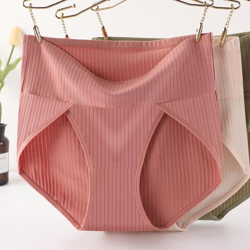 High-Waisted Cotton Support Shorts for Middle-Aged Women - Seamless, Large Size (200 Catties)