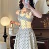 polka dot strappy dress