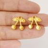 6pcs Cute Mushroom Cherry Flower Pendants Real Gold Plated Stainless Steel Charms For Jewelry Making Supplies DIY Bracelets Bulk