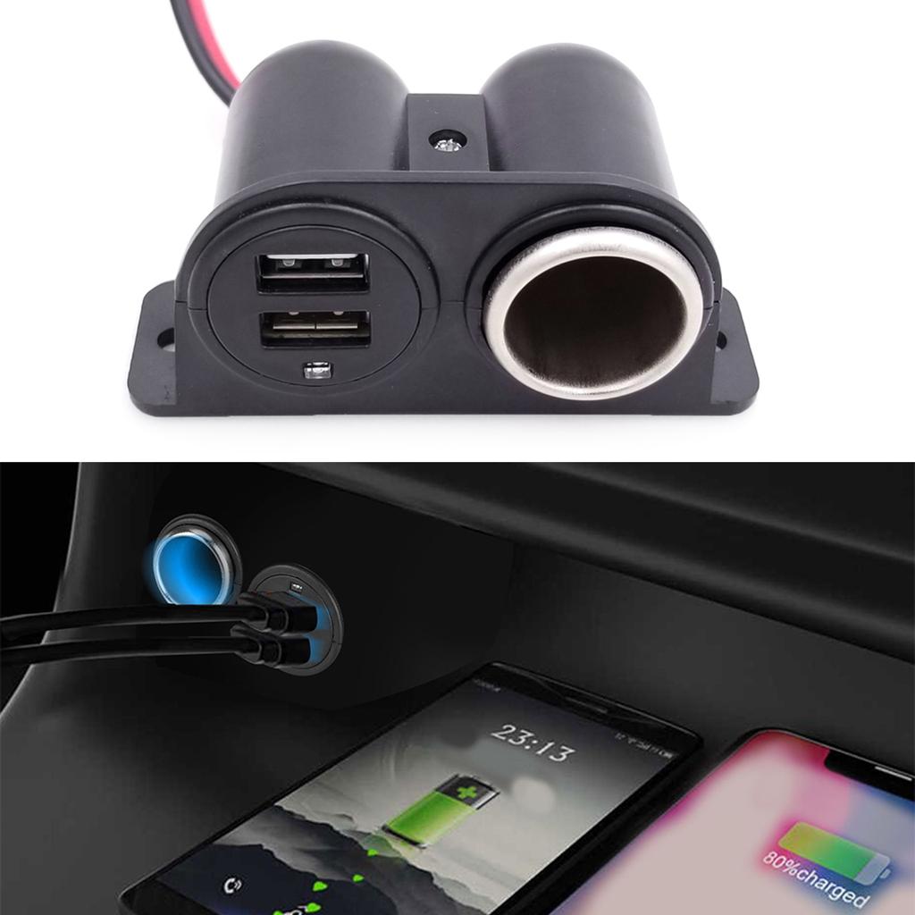 Mobile Phone USB SUV Vehicle Under-dash Mount 12V/ Charger Phones Charge Power Supply Fast Charging Universal Device