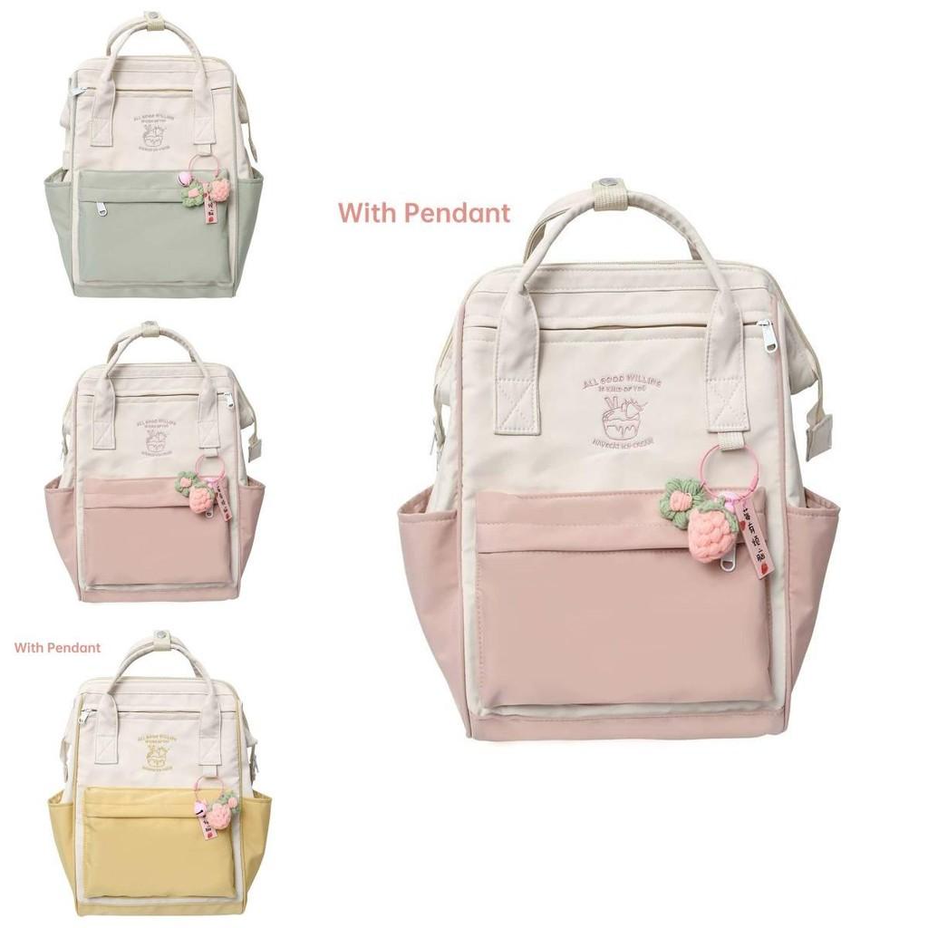 Forest Fairy Princess Nylon Backpack Lightweight Waterproof Trendy Student Bag For Girls