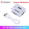 1080P Mini Video Convertor RCA AV To VGA Video Converter Conversor with 3.5mm Audio AV2VGA / CVBS + Audio To PC HDTV ConverterGood Product