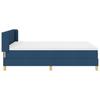Box Spring Bed with Headboard Blue 190 X 140 Cm Fabric
