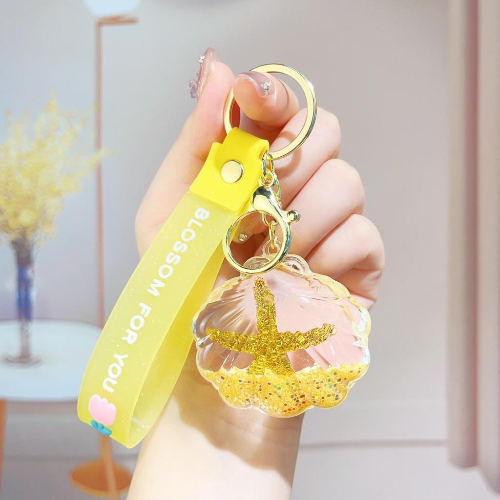 Flowing Sand Oil Keychain Bag Pendant Ornament