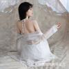 Sexy Underwear Big Butterfly Pure Desire Mesh Pajamas Plus Chest Pads Gather Nightgown Robe Women's Loungewear Set