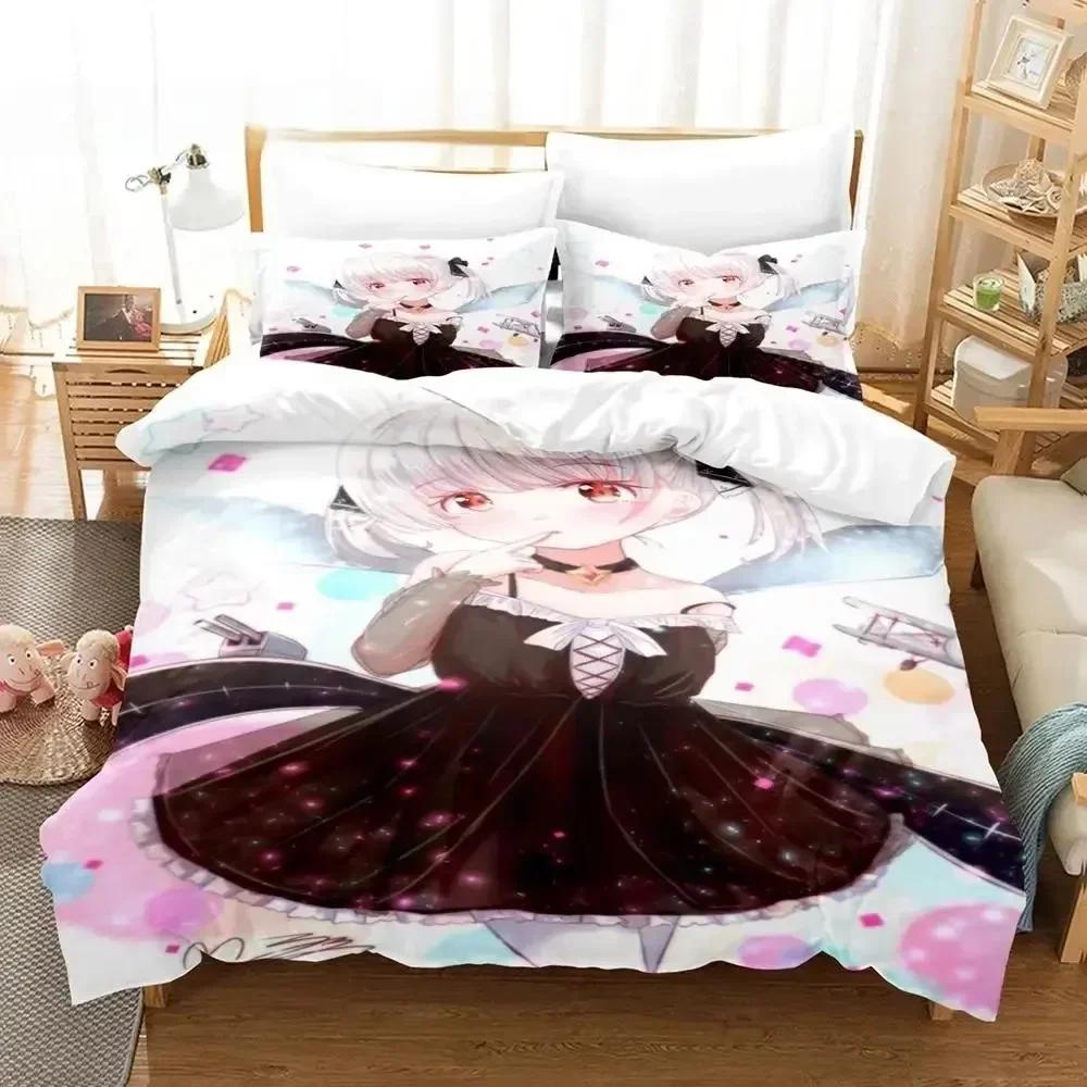 - Azur Lane 3D Bedding Set Single Twin Full Queen King Size Bed Set Adult Kid Bedroom Duvetcover Sets Bed Sheet Set