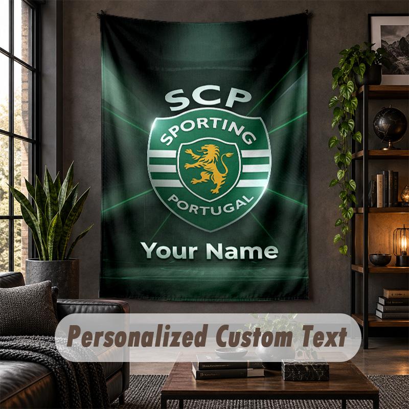 Wall Tapestry Sporting CP Print Custom Name Text Wall Hanging Home Decor