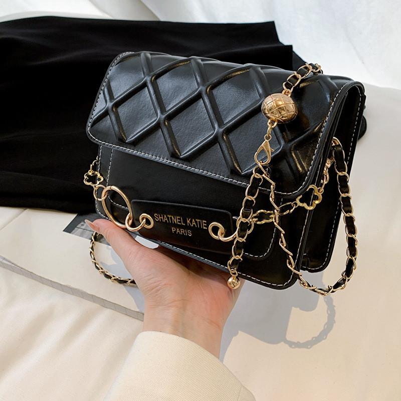 

Chic Street Style Women s Shoulder Bag 2023 Spring New Retro Crossbody Bag Popular Small Square Bag чёрный