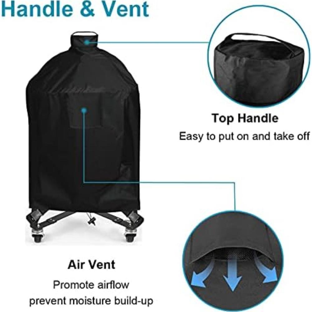 1PC Outdoor Barbecue Grill Rack Cover Plastic For 24-26 Inch Grills Heavy-Duty Waterproof Cover For XL Most Grills Accessories