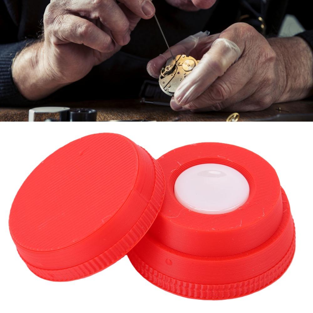 Plastic Watch Oil Cup Red Watchmaker Oil Cup Professional Watch Repair Tool Cleaning Use