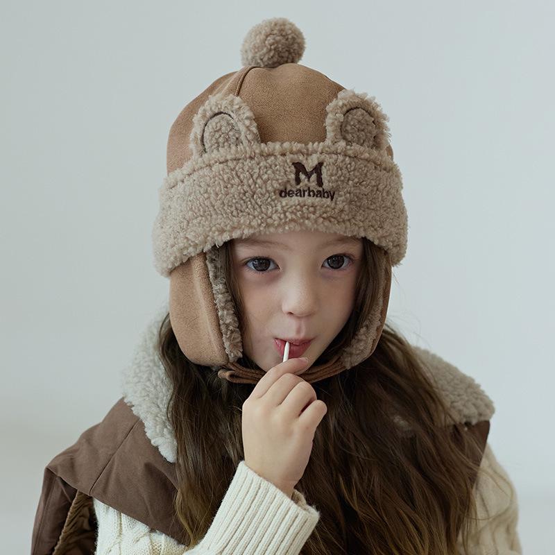 Chapeau Lei Feng coupe-vent 2025 pour enfants—Pull chaud et épais avec protection des oreilles pour l'automne et l'hiver