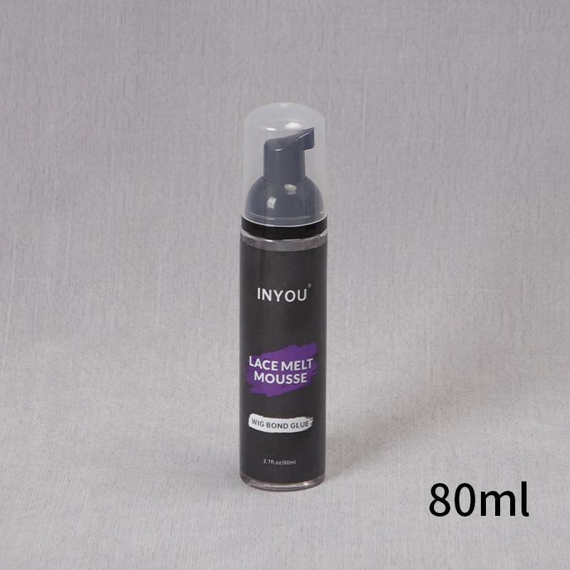 INYOU LACEMELT MOUSSE Wig Glue with Nozzle, Lace Front Styling Foam Adhesive for Secure Hold, Professional Hair System Bonding Mousse
