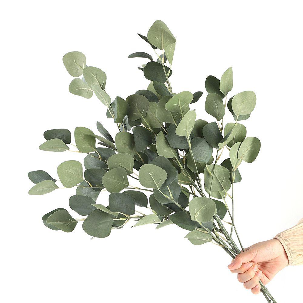 Artificial flower Silk Long branch Eucalyptus combination bridal bouquet Wedding Home vase table DIY gift box scrapbook Decor