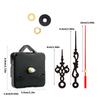 7Pieces Quartzs Clock Movement Repair Tool Kits with Elegant Black Designs Clock Mechanism and Hands for Home Office Use