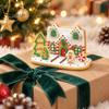 Christmas Scene Kits Gingerbread House Miniature Figurine, 3D Printed Decor for DIY Holiday Props Micro Landscape, Tabletop Ornament Festive