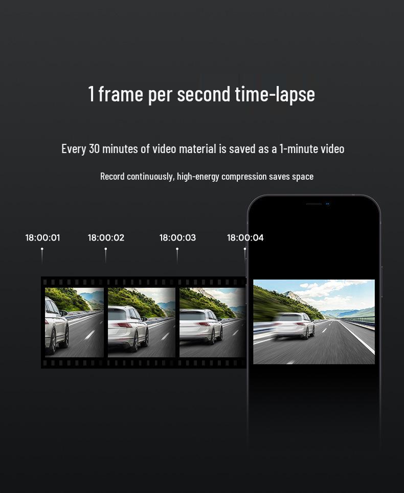 K309 4K Dual-Objektiv Dashcam mit Infrarot-Nachtsicht, WLAN und GPS