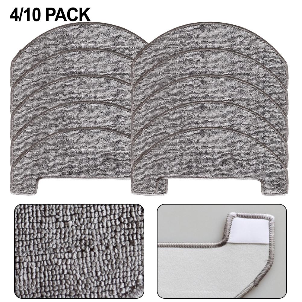 Washable Reusable Microfiber Mop Cloth Kit For Uninell UR3 Robot Vacuum Cleaner, Easy Installation Replacement Pads, 4/10 Pack