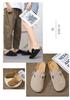 2026 Women's Retro Cowhide Platform Slippers - Half-Open, Soft Sole, Cork Toe Cap, Outdoor Couple's Shoes