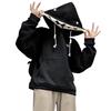 Women's Casual Loose Fit Pullover Hoodie with Shark Design Hood and Front Pocket Long Sleeve Sweatshirt for Everyday Wear