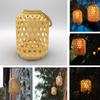Creative Waterproof Solar Imitation Rattan Lantern LED Warm Light Home Decorative Lights 800 MAH Yard Lighting Ornaments Outdoor