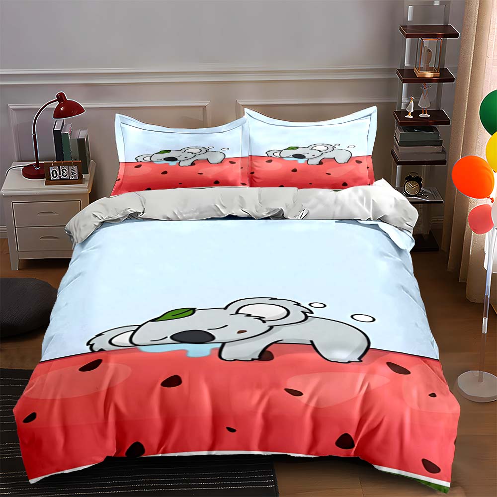 

Sleeping koala illustration. Bedding Duvet cover sets Duvet covers Pillowcases gifts (1 * Duvet Cover 2 * Pillowcases, without duvet insert) 135x200cm