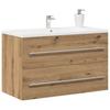 Artisan Oak Bathroom Vanity Unit 80 X 38.5 X 48 Cm