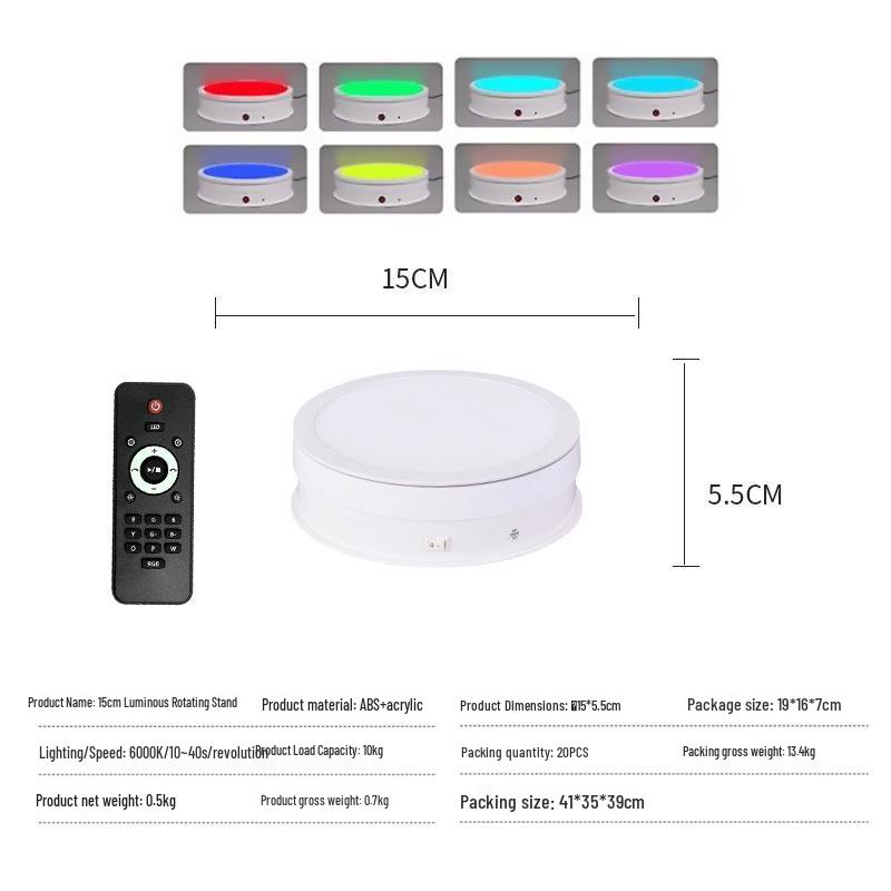 360° LED Adjustable Rotating Display Stand