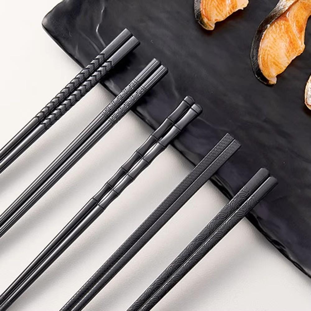 Non-Slip Sushi Chopsticks Dishwasher Safe Chinese Chopsticks New Black Chopsticks Asian Cuisine