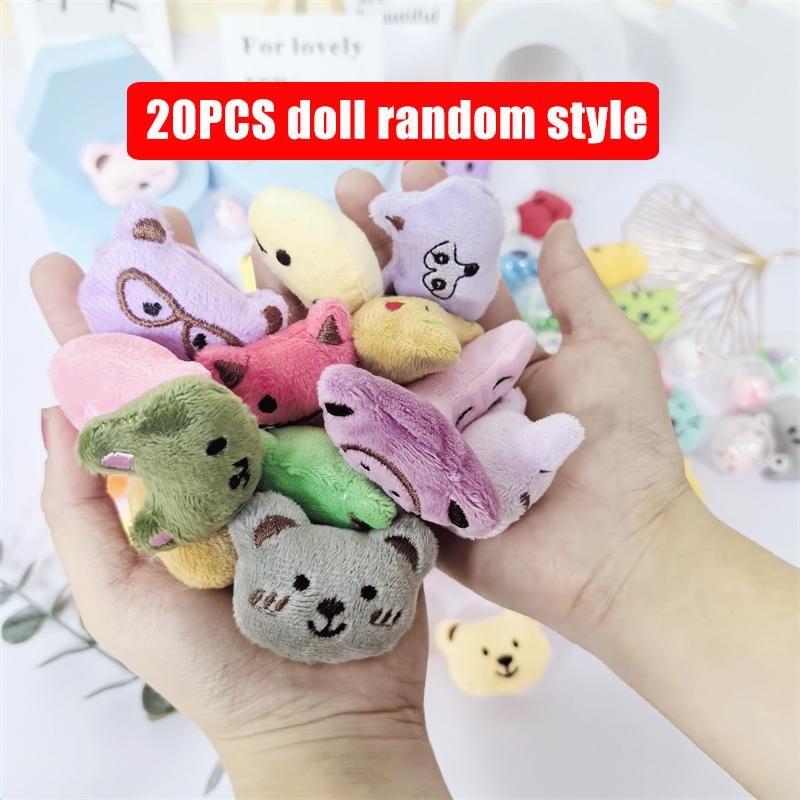 10-30Pcs High-Quality Animal High-Quality Plush Small Figurines High-Quality Rabbit High-Quality Bear High-Quality Stuffed Play sets Compact size