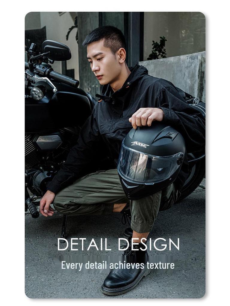 Men’s Anti-Fog Winter Motorcycle Helmet - Full Coverage, Warm, Electric Car Compatible