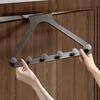 Triangle Over The Door Hooks,Carbon Steel Hanging Organizers Rack with 6 Hooks for Clothes Bags,Door Hanger for Bathroom Kitchen