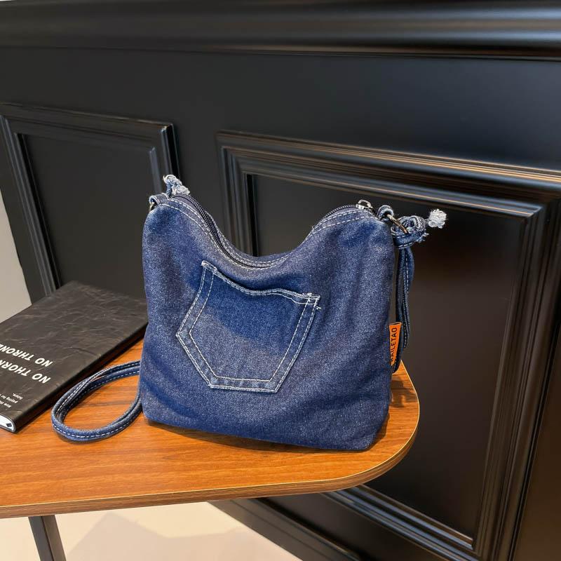 Jeansowa Torba Crossbody na Telefon Komórkowy Mini Torebka Damska Torba na Ramię