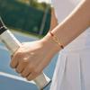 Sport Style Tennis Racket Bangle Stainless Steel Weave Rope Bracelet Tennis Racket Bracelet  Gifts