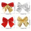 480pcs Christmas Bow Red Gold Mini Xmas Tree Bowknot Pendant Ornaments for Home Decoration Navidad New Year Party DIY Gifts