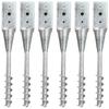 Day and Night - Day and Night Ground Spikes 6 Pcs Silver Galvanized Steel 10x10x57 Cm