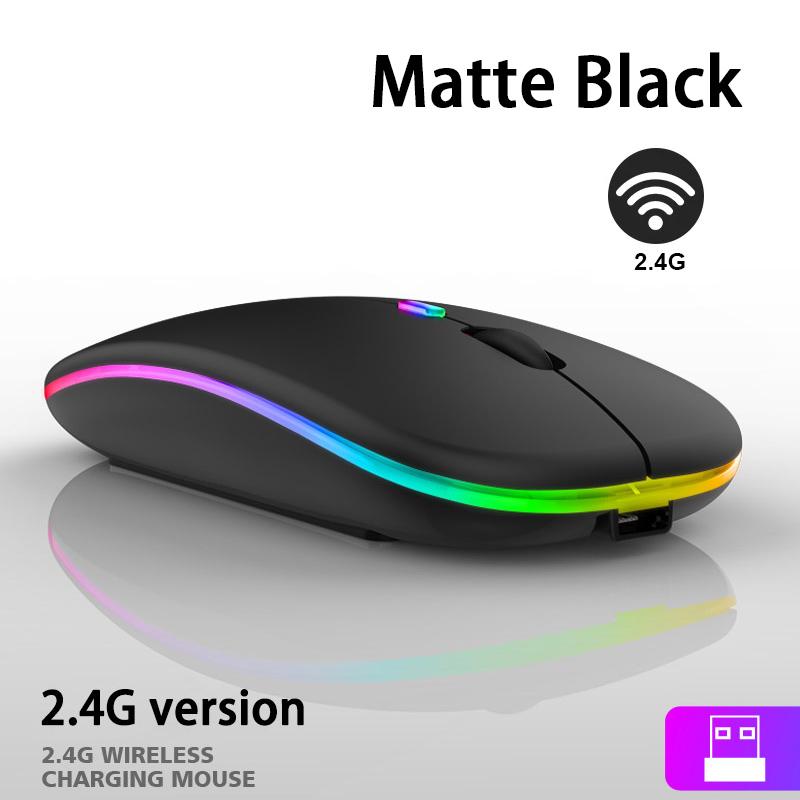 2.4GHz Wireless Bluetooth Mouse With USB Rechargeable RGB Gaming Mouse for Computer Laptop PC Macbook Gamer Mouse Dropshipping