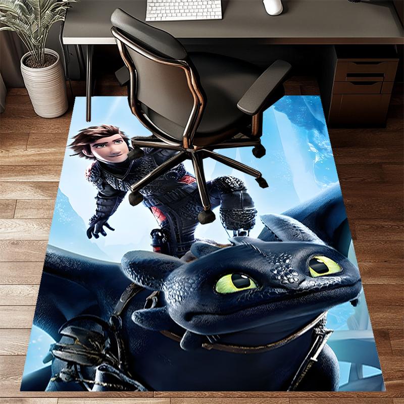 Toothless Polyester Carpet, Soft Indoor Mat for Office Chair, Living Room, Computer Desk - Decorative Home Office Rug Design
