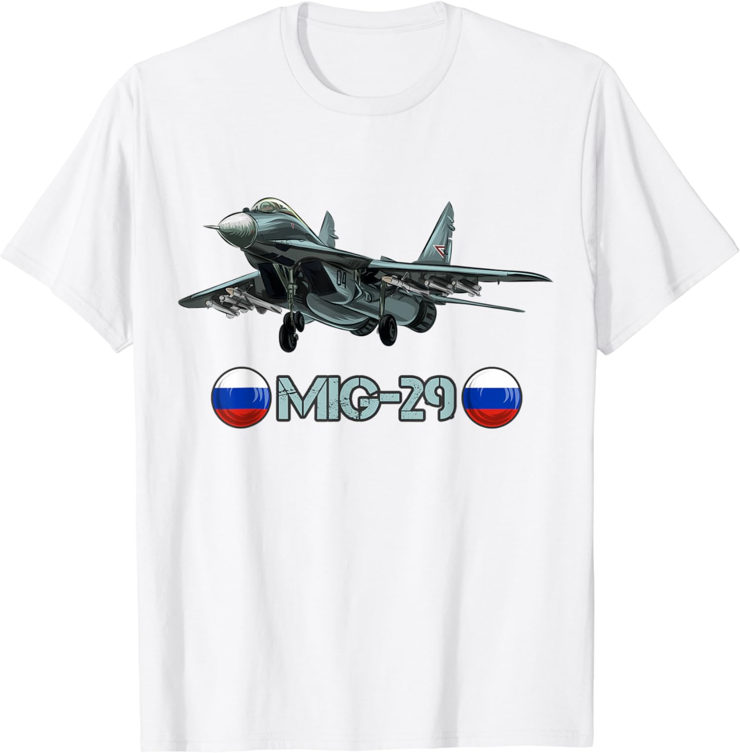 Мужская футболка с коротким рукавом, повседневная, хлопковая, с круглым вырезом, с изображением российского истребителя МиГ-29 S