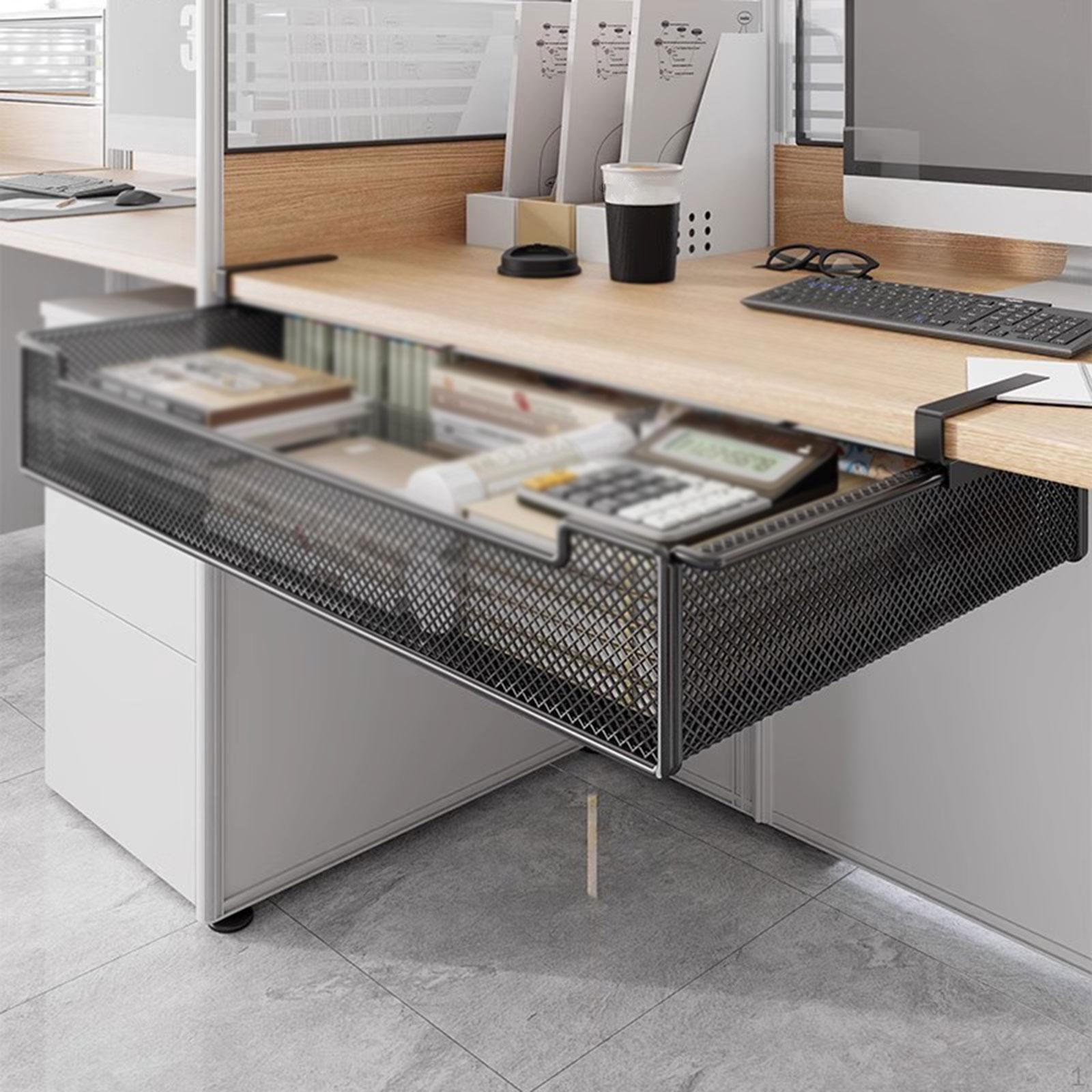 

Подвесная выдвижная корзина-полка из проволоки, органайзер, прочная, портативная, под шкафчик чёрный