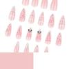 24 Pieces 3D three-dimensional cat's eye cherry manicure ins wind hot pin wearing nail fresh wearing nail fake nail piece