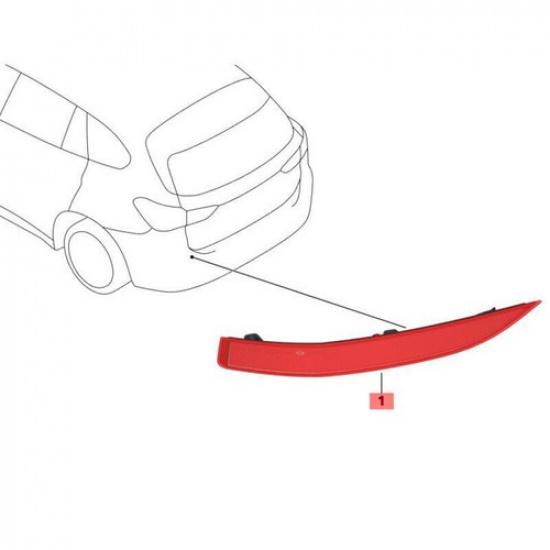 Bumper Reflector Rear Left Driver Right Passenger Fit For 2016-2019 BMW X1 F48