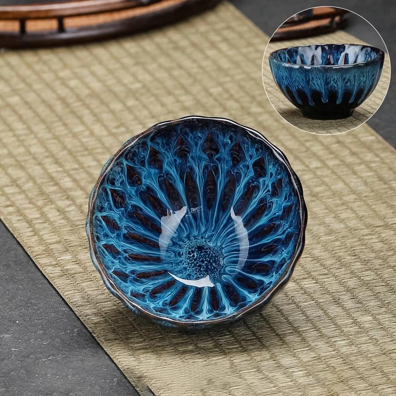 1 čajová miska v čínském stylu, keramická čajová miska transformovaná pecí, čajová miska Kung Fu, domácí odpolední čajová miska, šálek na kávu, šálky na espresso