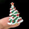 Christmas Classic Enamel Tree Brooches for Women Rhinestone Plant Pins Event Party New Year Gifts Jewelry Decoration Accessories