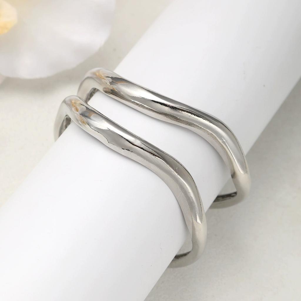 17KM Vintage Irregular Wide Cuff Bangles For Women Hip Hop Punk Gold Silver Color Geometric Metal Bracelets Fashion Jewelry Gift