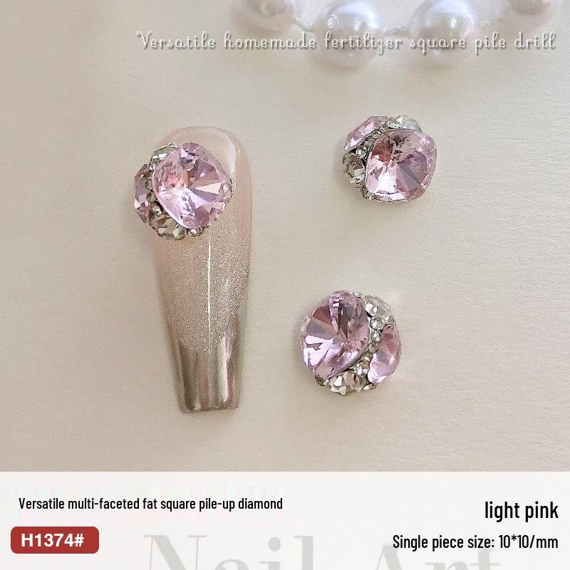 Heißverkaufte Dicke Quadratische Nagelkunst-Accessoires: Handgefertigte Diamanten-Haufen-Ornamente
