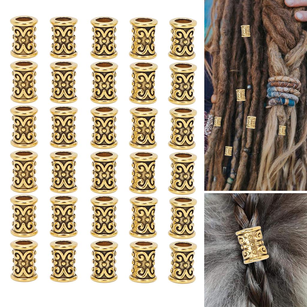 30 stuks Haarslang kralen Retro Legering Haardreadlocks Kralen Accessoires voor Haatvlechten Armband Hanger Ketting