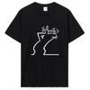 Glückliches Mode T-Shirt La Linea Die Linie Osvaldo Cavandoli TV Herren Damen T-Shirt Streetwear Tee Baumwolle Freizeitkleidung Grafik-Tee