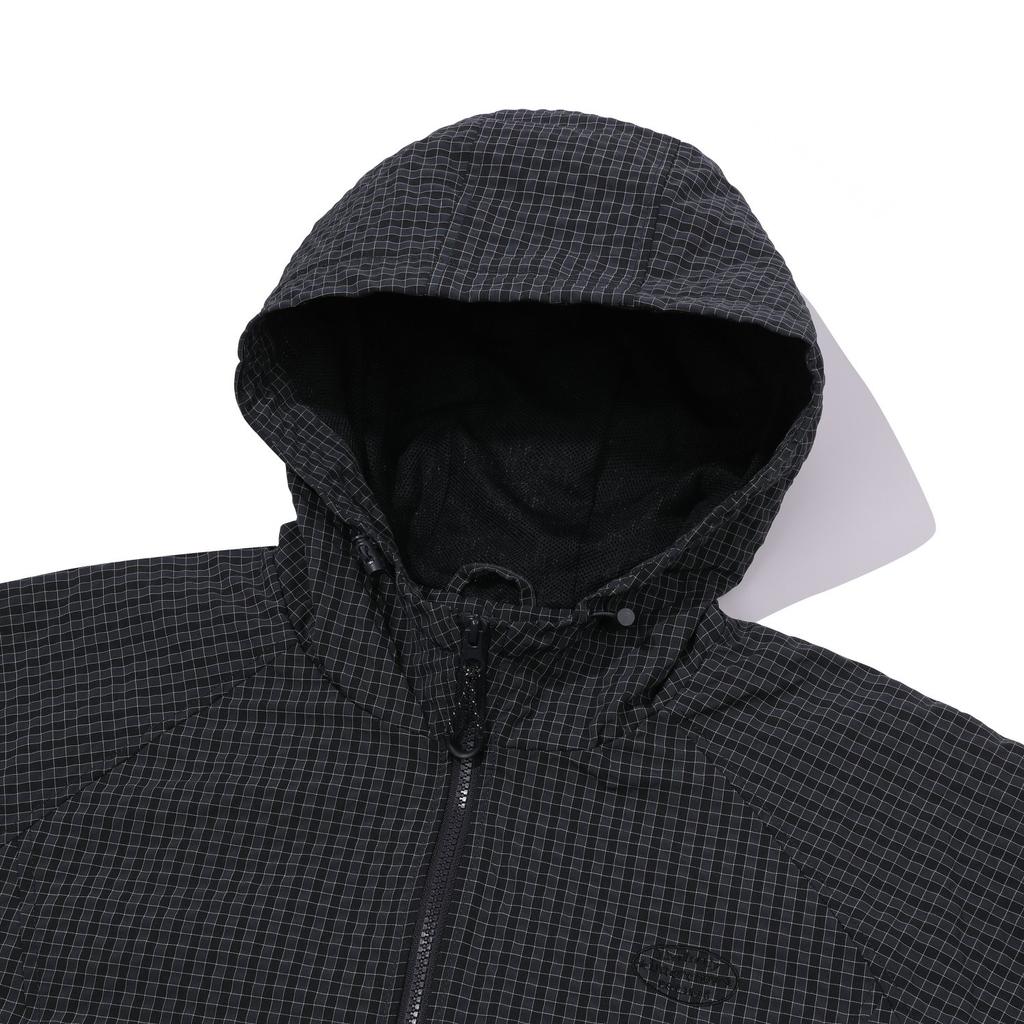 INTERCREW Check Hooded Windbreaker Jumper Navy Ita3Uj32Ana